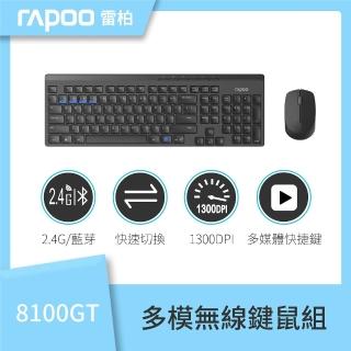 【rapoo 雷柏】8100GT 多模式無線鍵鼠組(黑/白)