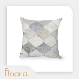 【Finara 費納拉】裘德富居．50×50天然牛皮雙面抱枕(臺灣製造枕心)