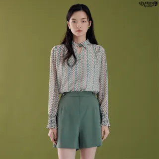 【Chudan 初丹】造型釦飾飄逸短褲