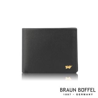【BRAUN BUFFEL 德國小金牛】新遊牧族-TW 5卡透明窗皮夾-黑色(BF380-316-BK) 錢包送禮推薦