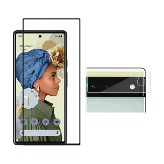 【RedMoon】Google Pixel 6 手機保護貼2件組 9H玻璃保貼+厚版鏡頭貼