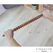 【即室好物】台灣製 花梨木按摩滾輪棒-附袋(高質感瑜珈棒 瑜珈滾輪棒 花梨木瑜珈棒 背部按摩)