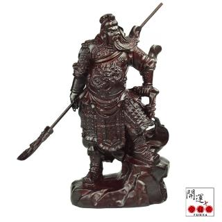 【開運方程式】黑紫檀關公 武財神佛像胄甲戰袍精雕款(木雕 招財開運擺件 陽宅風水)