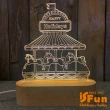 【iSFun】立體雕刻＊橢圓實木3D療癒造型夜燈 2款可選(聖誕節/情人節/生日/送禮)