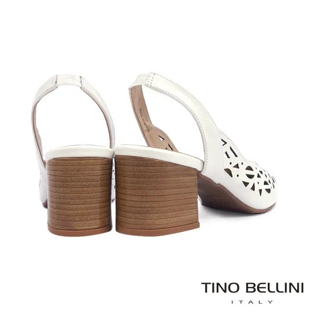 【TINO BELLINI 貝里尼】巴西進口典雅鏤空後帶高跟鞋FS2T0003(白)