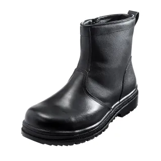 【Soletec】E9807 專利舒適氣墊 透氣真皮製 側拉鍊 安全鞋(台灣製 鋼板中底 鋼頭鞋 機能鞋 工作鞋 登山鞋)