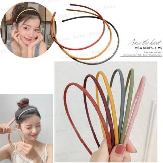 【Kiret】日韓簡約純色磨砂髮箍 莫蘭迪色系極簡頭箍 多色隨機超值5入 贈大包橡皮筋(細髮箍 百搭 髮飾)