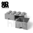 【LEGO 樂高】Room Copenhagen LEGO☆ Storage Brick 8樂高積木經典方塊八抽屜盒-灰色(樂高收納盒)