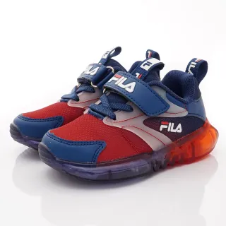 【童鞋520】FILA童鞋-電燈運動鞋款(7-J852V-123藍白紅-14-22cm)