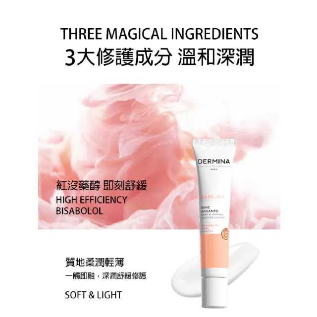 【DERMINA歐敏膚】舒安特護舒緩保濕安心乳(40mlx3條)