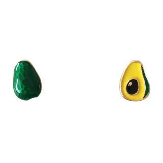 【MISA】韓國設計可愛小酪梨造型耳環(S925銀針耳環 酪梨耳環 可愛耳環)
