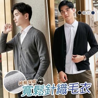 【Heart:W 新職人】 現貨男士保暖寬鬆針織毛衣(冬季/外出/休閒/售完不補)