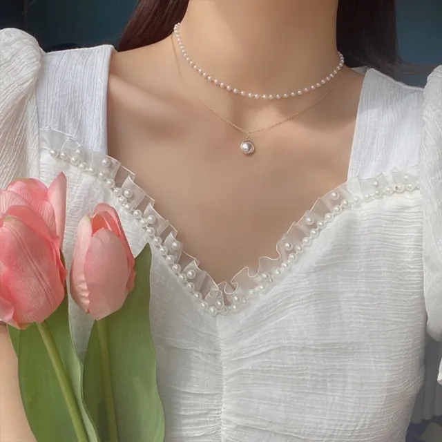 【小飾集】珍珠項鍊/韓國設計唯美氣質珍珠疊戴造型項鍊(5款任選)