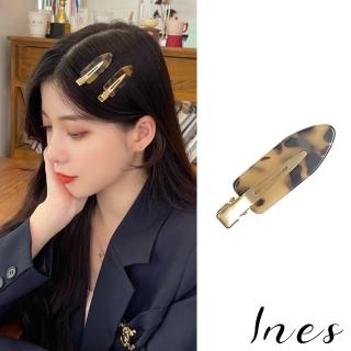 【INES】法式髮夾 設計款髮夾/韓國設計法式少女無痕化妝瀏海夾 小髮夾(3色任選)