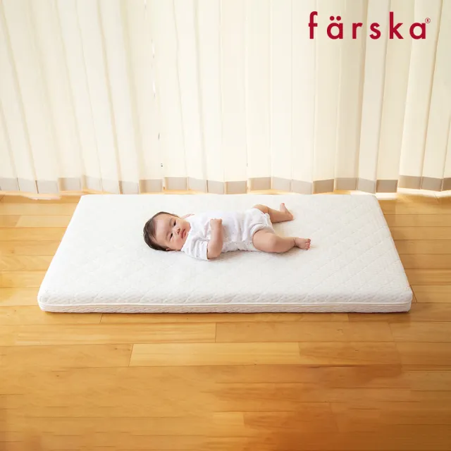 【Farska】airclean 3D透氣輕洗二用式床墊(柔軟乳膠/透氣纖維/適用童趣森林嬰兒床)