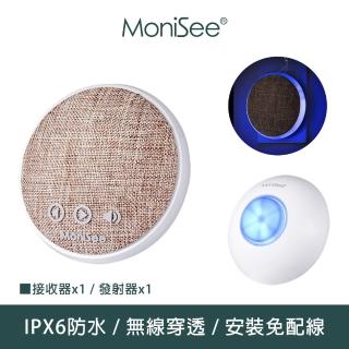 【MoniSee 莫尼希】簡約時尚無線門鈴-電池款/套組/一對一(辦公室門鈴/居家門鈴/音樂門鈴)
