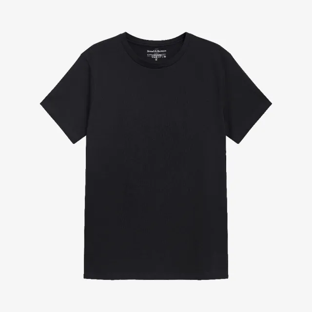 【Bread & Boxers】Crew-Neck Cotton 純有機棉男用圓領T - 黑