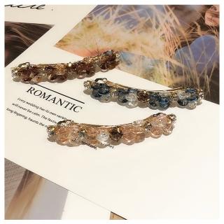 【HaNA 梨花】韓國東大門手工作品．華麗的剎那水晶串珠髮夾邊夾(髮夾 髮梳 髮插 髮簪)