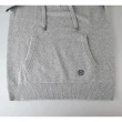 【Michael Kors】MICHAEL KORS銀字LOGO喀什米爾羊絨連帽長袖T-Shirt(灰)