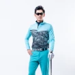 【Snowbee 司諾比】男款吸濕排汗迷彩長袖立領拉鍊衫Polo衫(吸濕排汗高爾夫球衫)