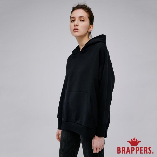 【BRAPPERS】女款 側開衩連帽造型上衣(黑)