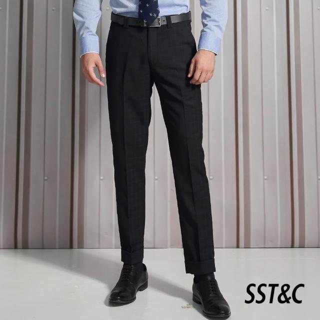 【SST&C】海軍藍格紋修身西裝褲0212111001(換季55折)