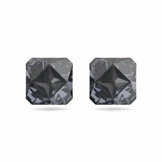 【SWAROVSKI 官方直營】Ortyx 耳釘 三角形切割Swarovski水晶 灰色 鍍黑鉻色 交換禮物