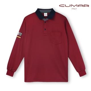【CUMAR】男裝羅紋領素面長袖POLO衫/219202(吸濕排汗)