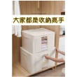 【bebehome】日式棉麻可摺疊收納箱100L-3入(防塵防潮 折疊整理箱 棉被 衣物 玩具 收納盒 牛津收納箱)