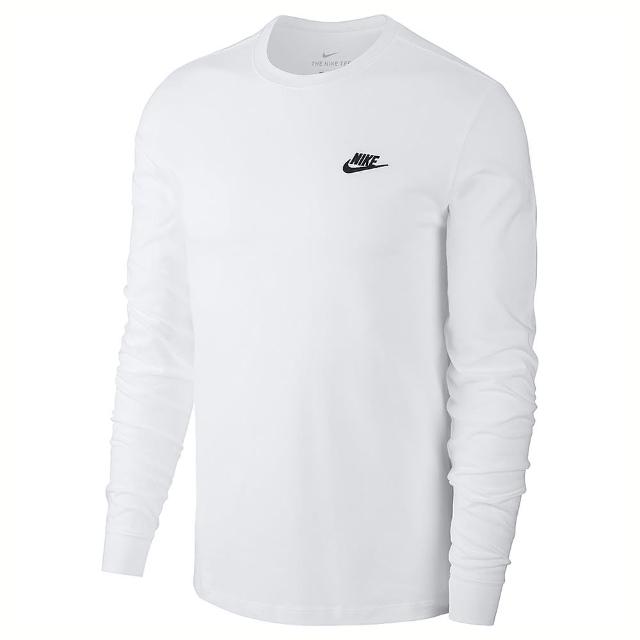 【NIKE 耐吉】上衣 男款 長袖上衣 運動 AS M NSW CLUB TEE - LS 白 AR5194-100(3S3427)