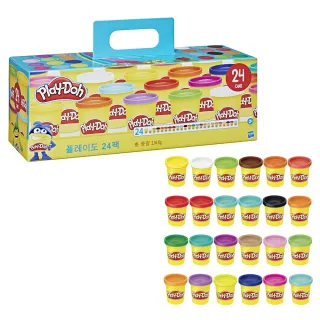 【PLAYDOH 培樂多】黏土補充罐禮盒-24罐無毒黏土補充組 20383(小孩幼兒兒童玩具/益智玩具/兒童手作/禮物)