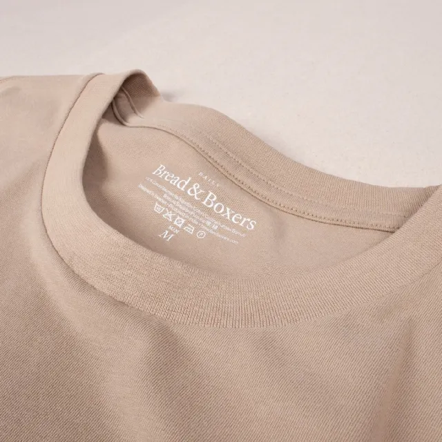 【Bread & Boxers】Crew-Neck Cotton 純有機棉男用圓領T - 卡其 素t 短t t恤 圓領 短袖上衣
