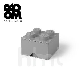 【lego 樂高】room copenhagen lego☆ storage brick 4樂高積木經典方塊四抽屜盒-灰色(樂高玩具收納盒)