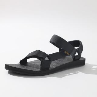 【TEVA】涼拖鞋 Original Universal 男鞋 休閒 魔鬼氈 綁帶 基本款 潮流穿搭 黑(1004010BLK)