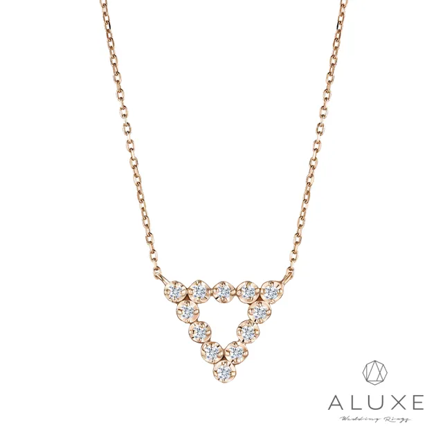 【ALUXE 亞立詩】Shine系列 10K 造型鑽石項鍊(三款任選)