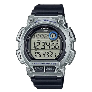 【CASIO 卡西歐】運動電子男錶 樹脂錶帶 計步器 防水100米 WS-2100H(WS-2100H-1A2)