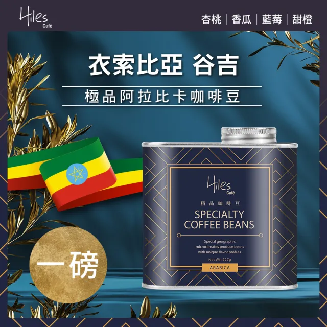 【Hiles】谷吉極品咖啡豆-淺中烘焙(225gx2罐)
