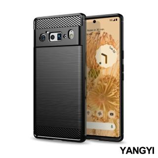 【YANG YI 揚邑】Google Pixel 6 Pro 碳纖維拉絲紋軟殼散熱防震抗摔手機殼