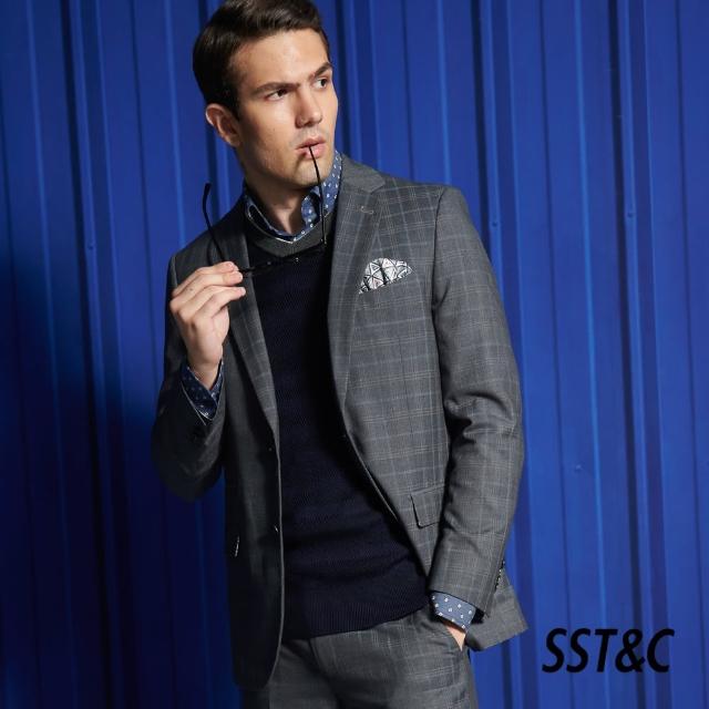 【SST&C】灰色格紋裁縫西裝外套0112111002(換季55折)