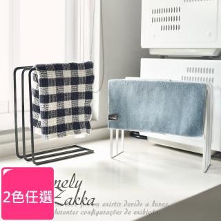 【Homely Zakka】日式簡約鐵藝三格抹布架/毛巾架/瀝水架/收納架 2色任選