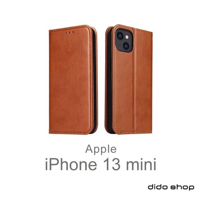 【Didoshop】iPhone 13 mini 5.4吋 PU仿皮可插卡翻蓋手機皮套(FS224)
