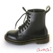 【amai】經典綁帶8孔馬汀靴(黑)