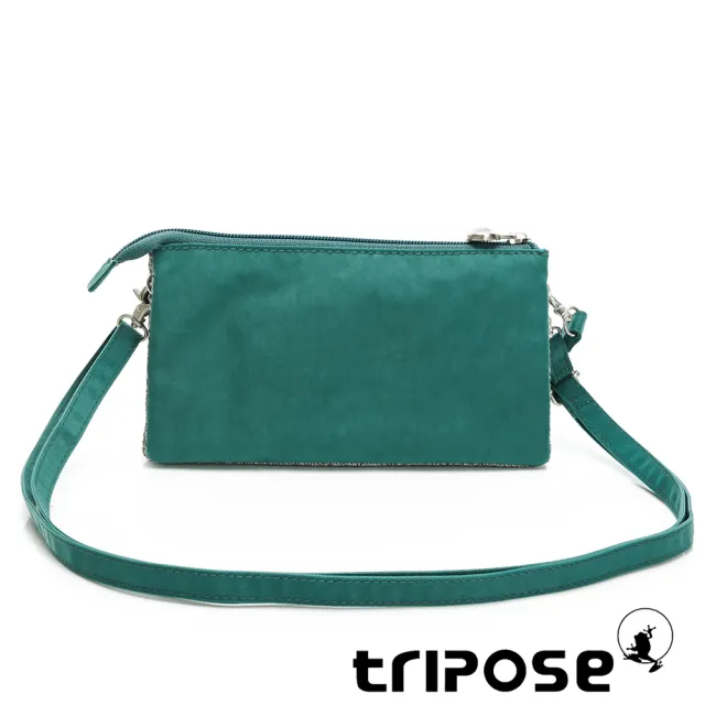 【tripose】漫遊系列岩紋簡約微旅手拿/側肩包(森林綠)