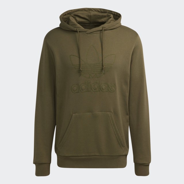 【adidas 愛迪達】連帽上衣 男 軍綠 TS HOODY Q4(H13499)