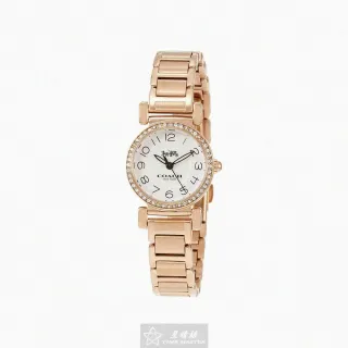 【COACH】COACH蔻馳女錶型號CH00060(白色錶面玫瑰金錶殼玫瑰金色精鋼錶帶款)