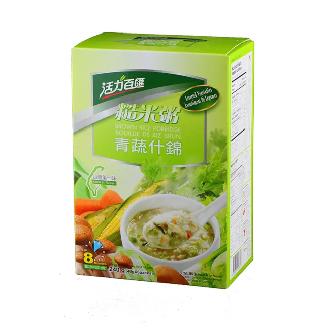 【活力百匯】什錦糙米粥3盒組(青蔬/香菇/櫻花蝦芋頭口味任選)