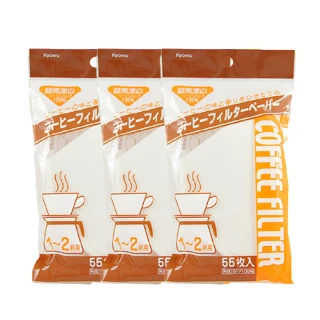 【Kyowa協和紙工】咖啡濾紙1-2杯用(55枚入×3包日本製)
