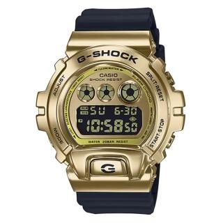 【CASIO 卡西歐】G-SHOCK 金屬錶圈 透明手錶(黑金_GM-6900G-9)