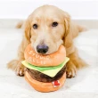 【Studio Ollie】起司漢堡 聞嗅玩具 唧唧聲(寵物玩具 狗狗玩具 寵物益智 藏食玩具)