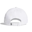 【adidas 愛迪達】帽子 Baseball 3-Stripes Cap 男女款 愛迪達 斜紋布 抗UV 帽圍可調 白 黑(FQ5411)